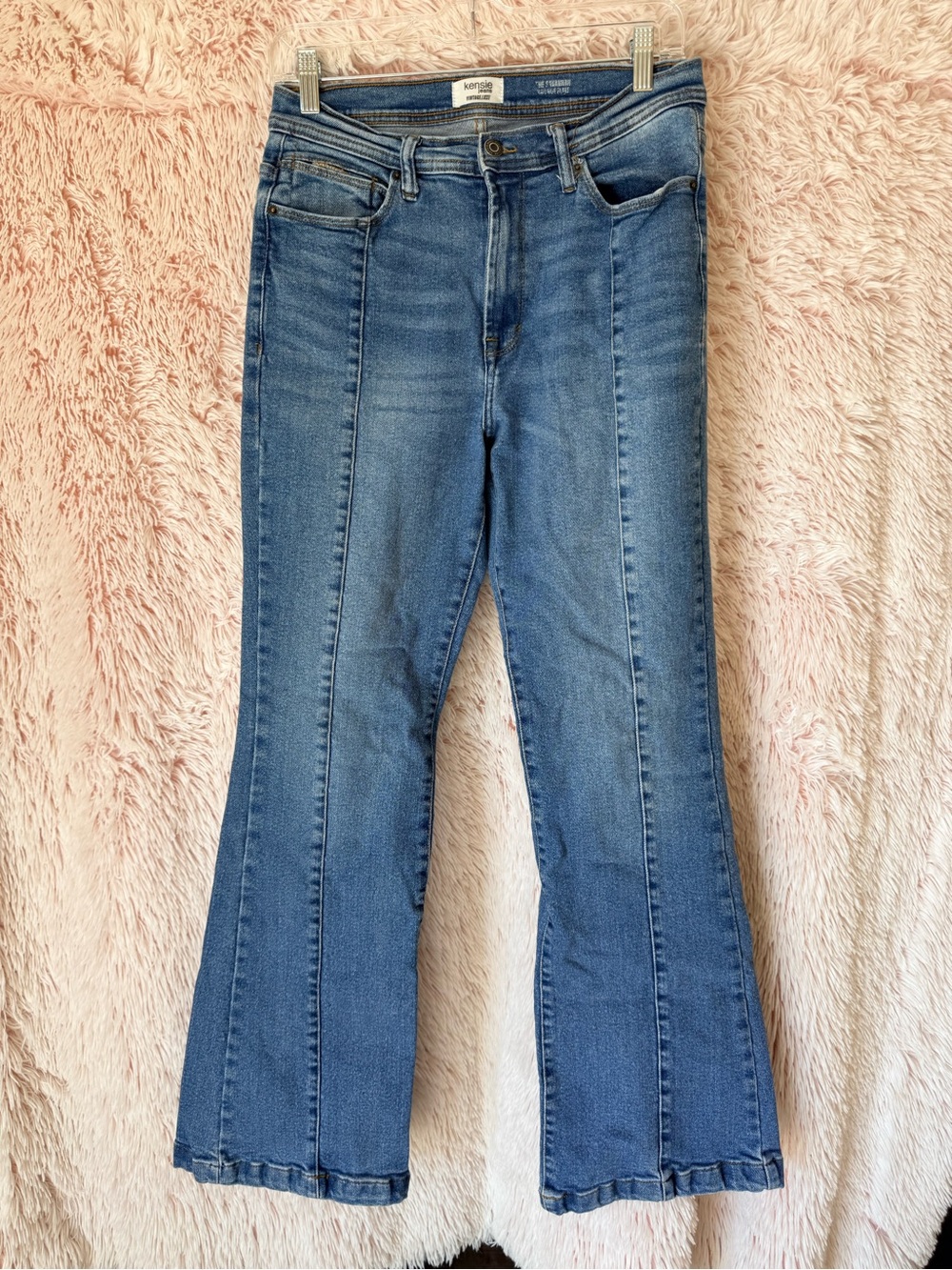 Kensie Medium Blue Flare Jeans with Front Seam